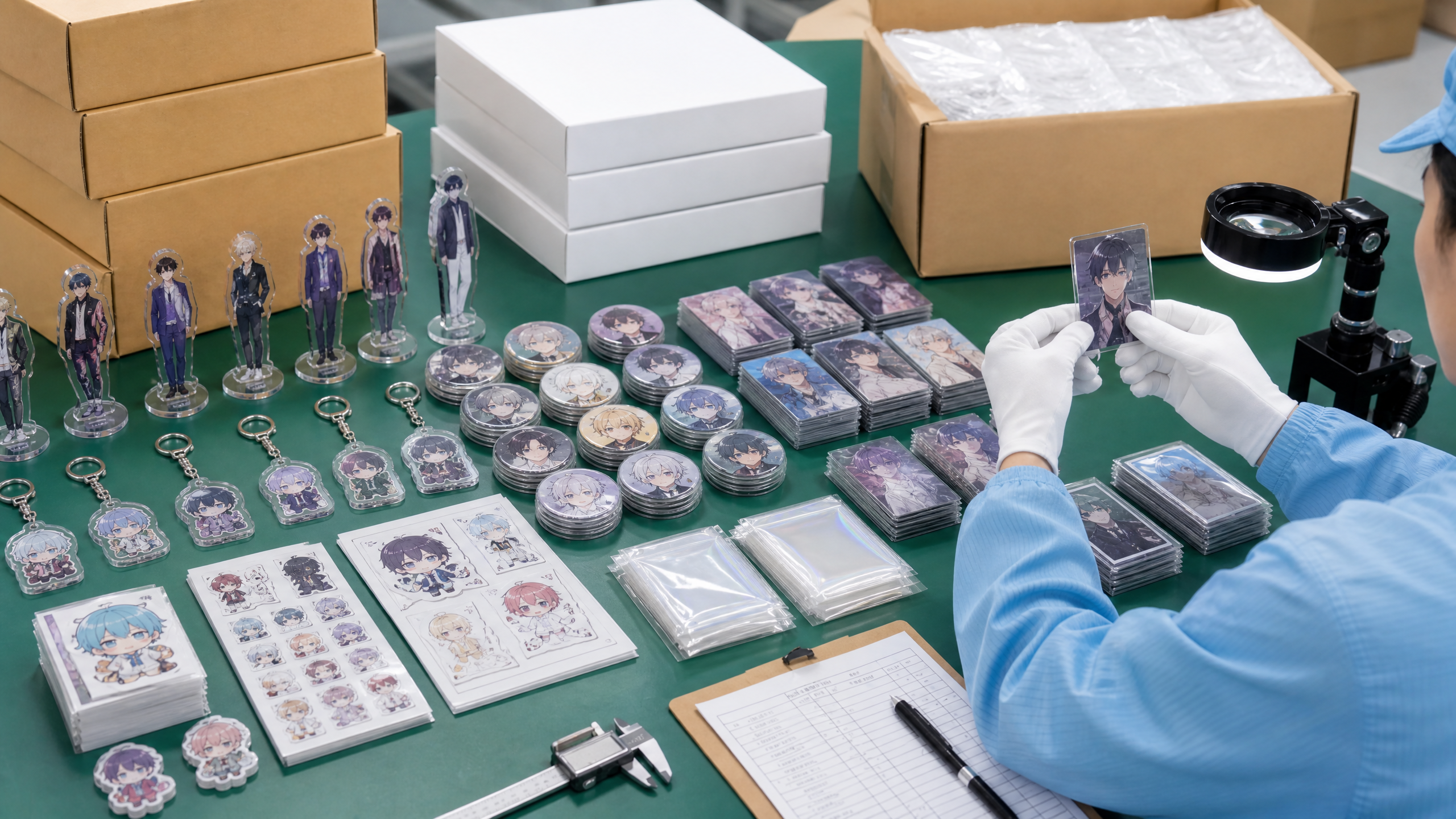 Packaging and quality control process for bulk OEM custom merchandise manufacturing